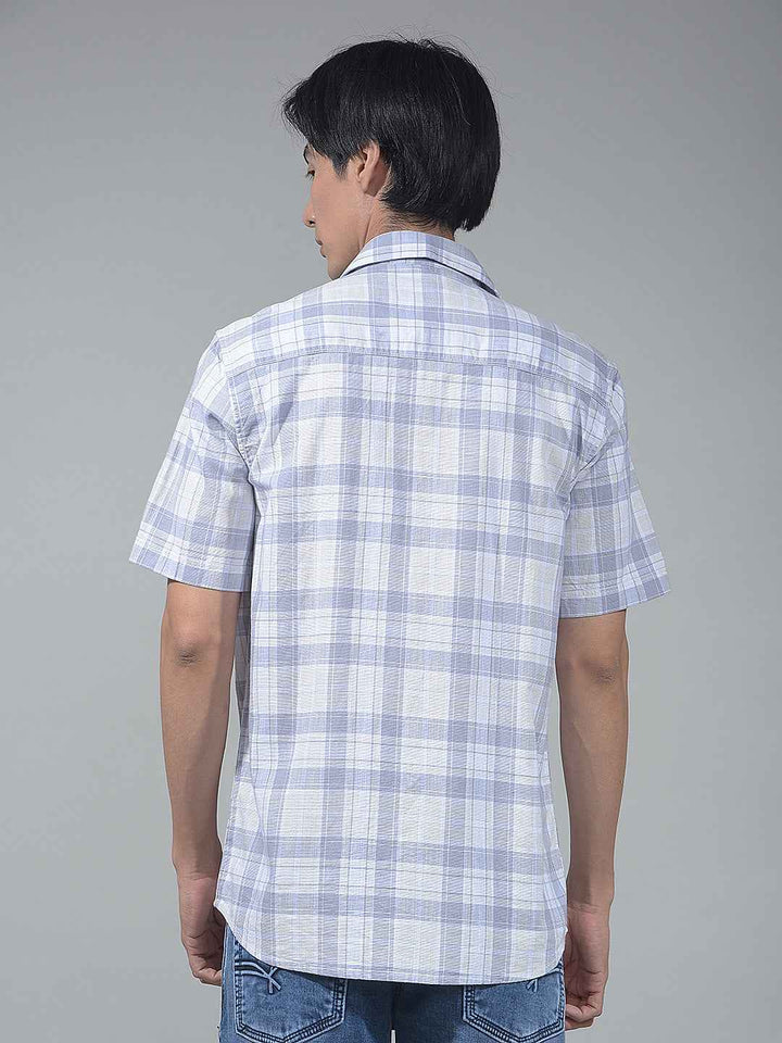 Purple Checked 100% Cotton Shirt