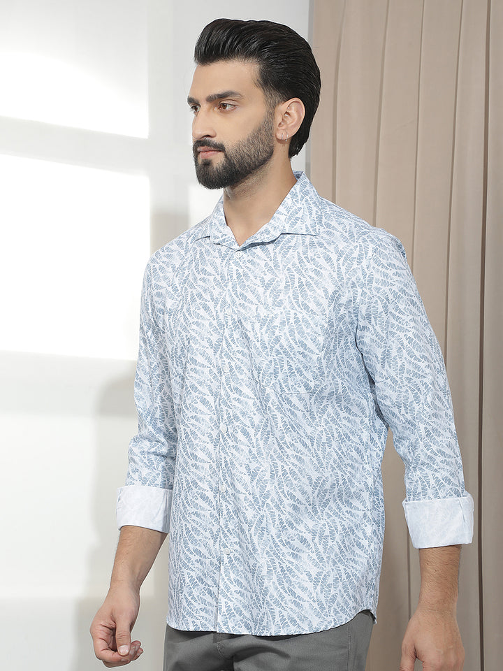 Blue Graphic Print Shirt
