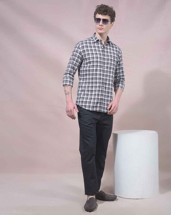 Orbit Black Printed Trousers