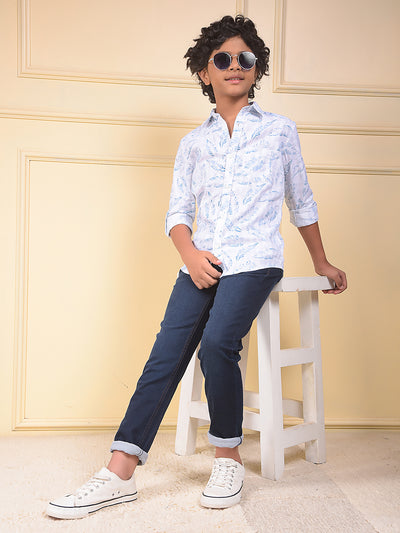 Trendy Slim Fit Navy Blue Jeans