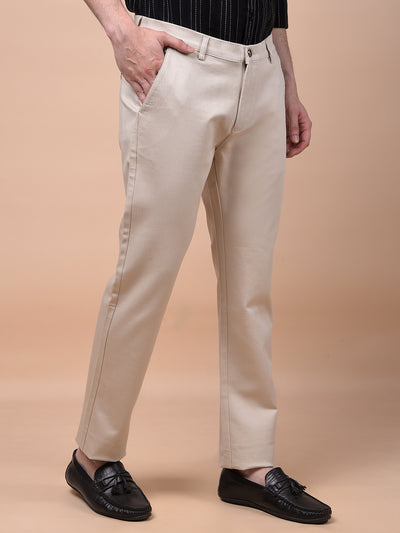 Stonebeige Urban Fit Dobby Trousers
