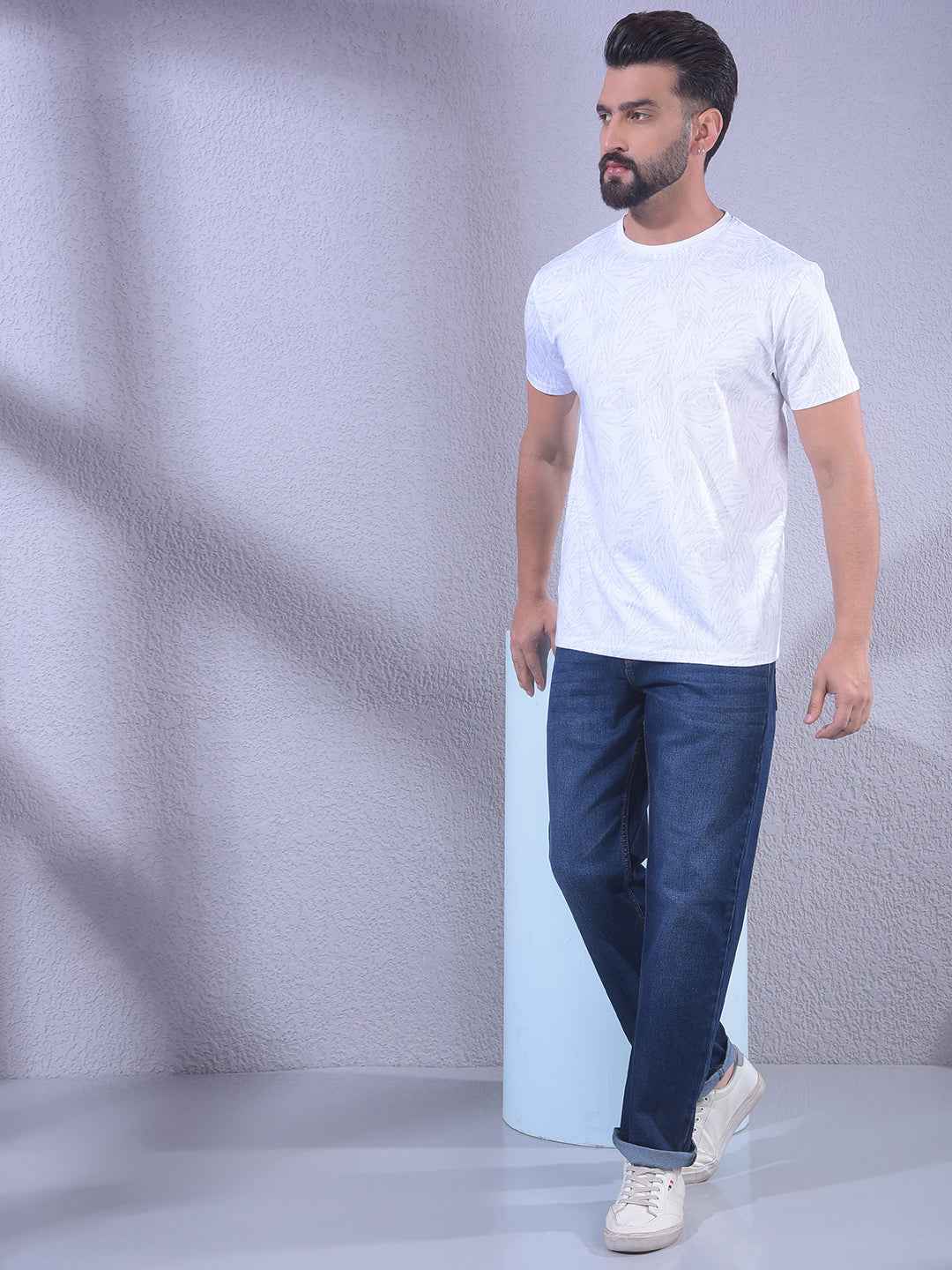 White Printed T-Shirt