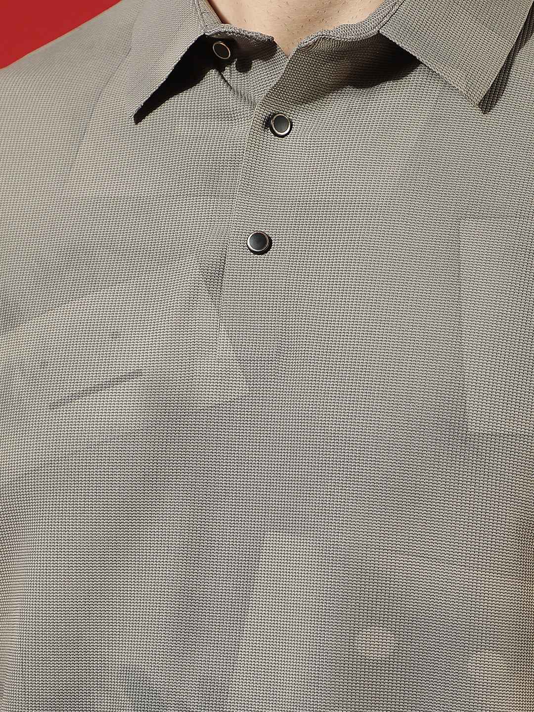 Brown Graphic Print Polo T-Shirt