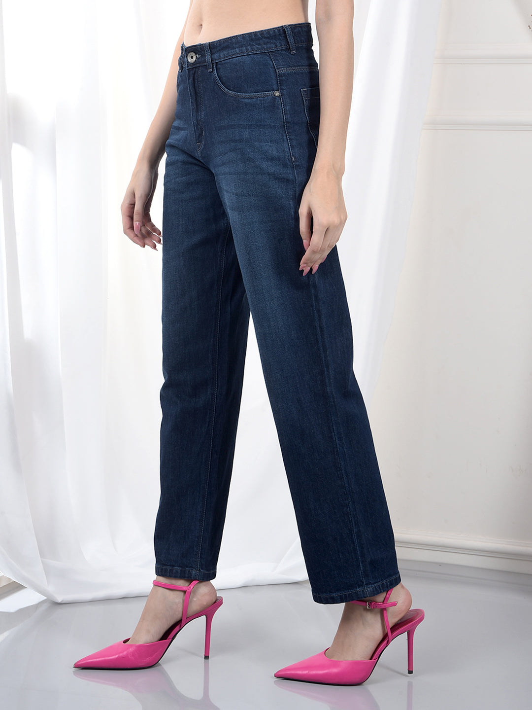 Blue Bootcut 100% Cotton Jeans