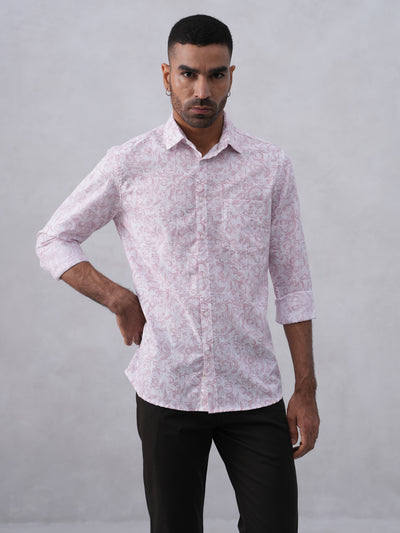 Light Pink Swirl Print Shirt