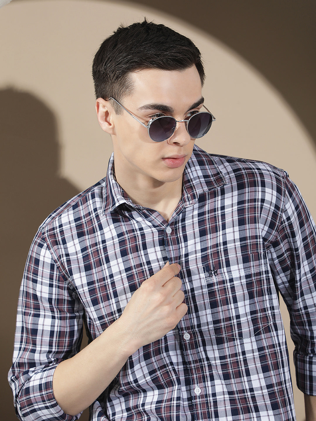 Multicolor 100% Cotton Checked Shirt