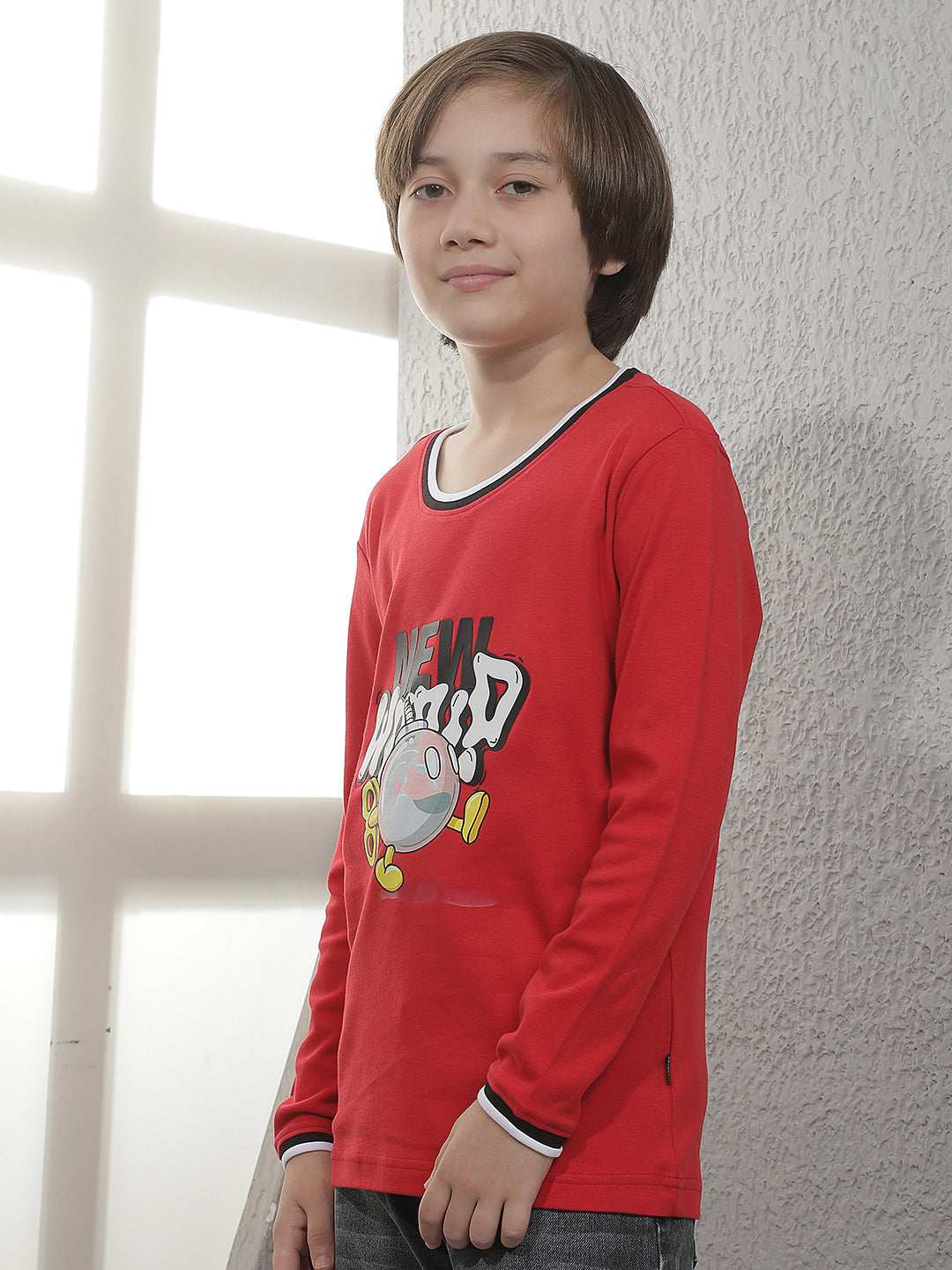 Red Graphic Print 100% Cotton T-Shirt
