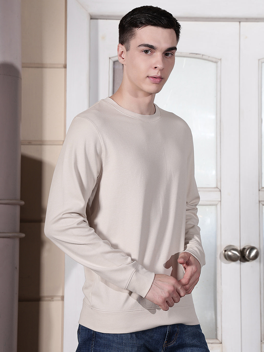 Tailored Cream Beige Sweatshirt
