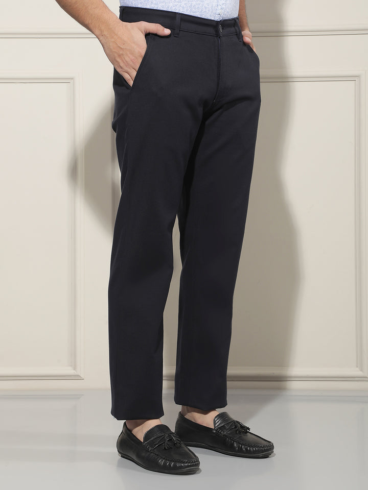 Navy Blue Straight Trousers