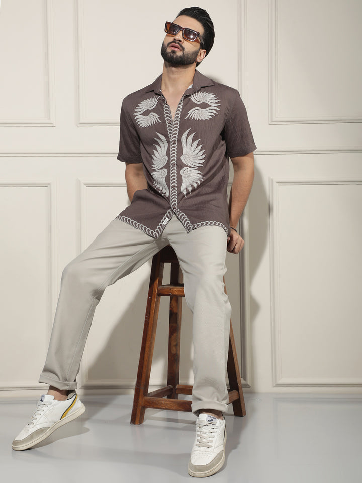 Modern Dune Khaki Straight Trousers