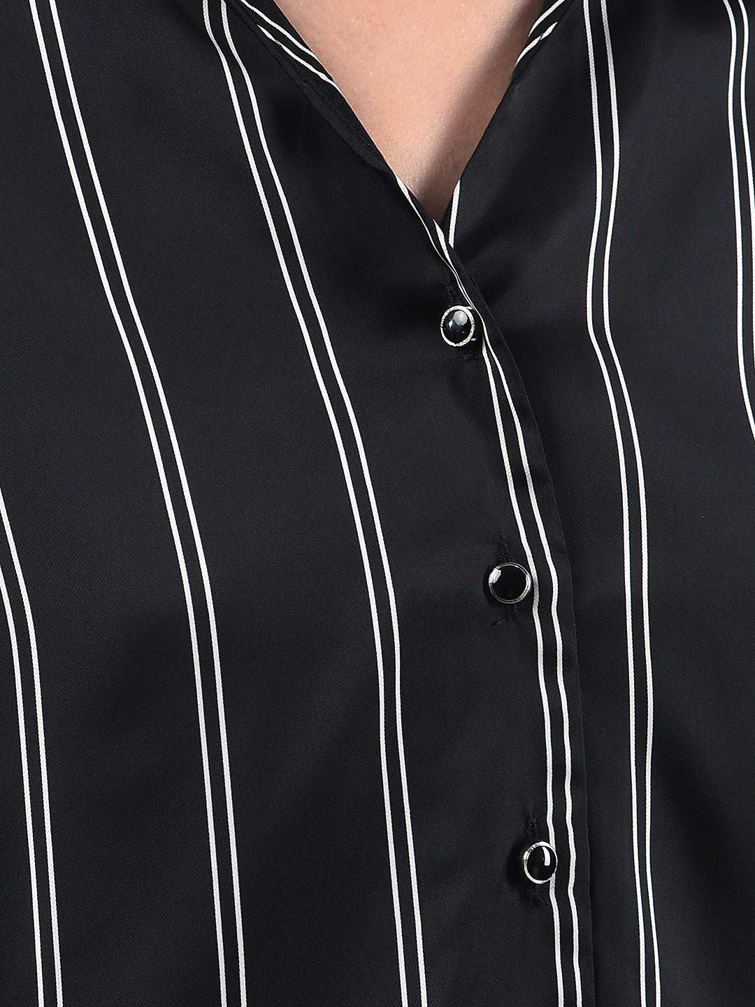 Black Vertical Stripes Shirt