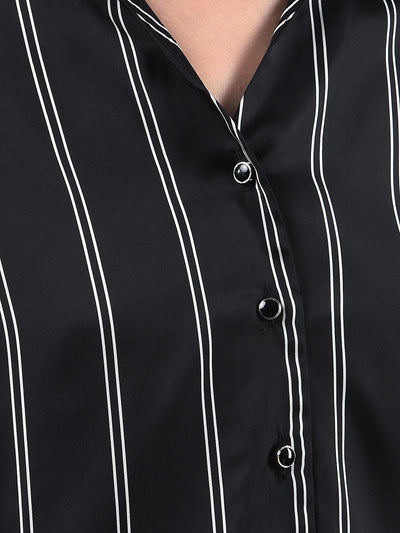 Black Vertical Stripes Shirt