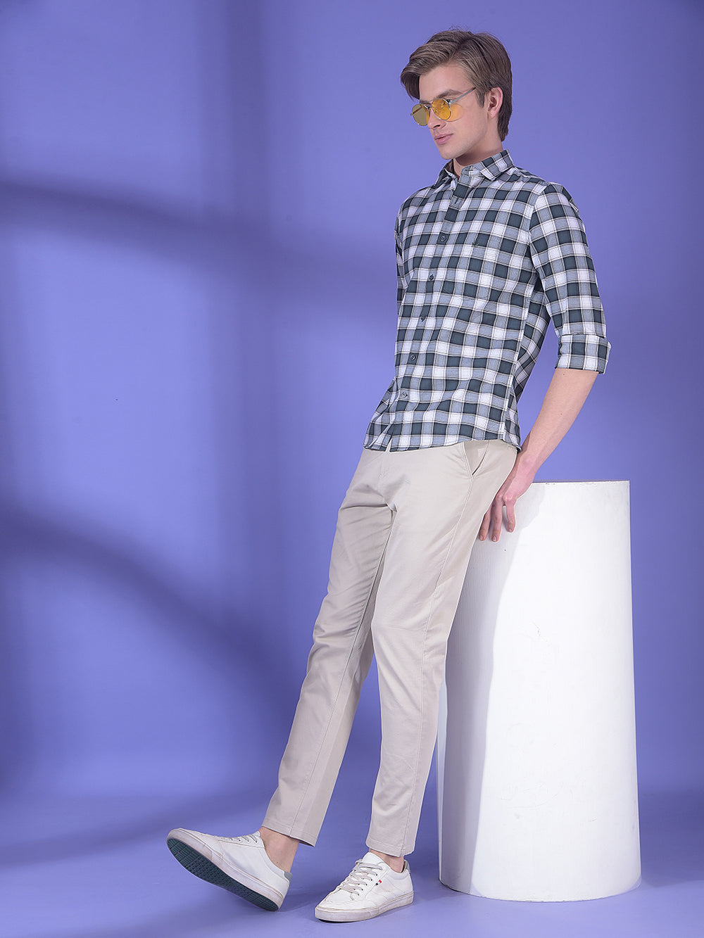 Everyday Grey Checked 100% Cotton Shirt