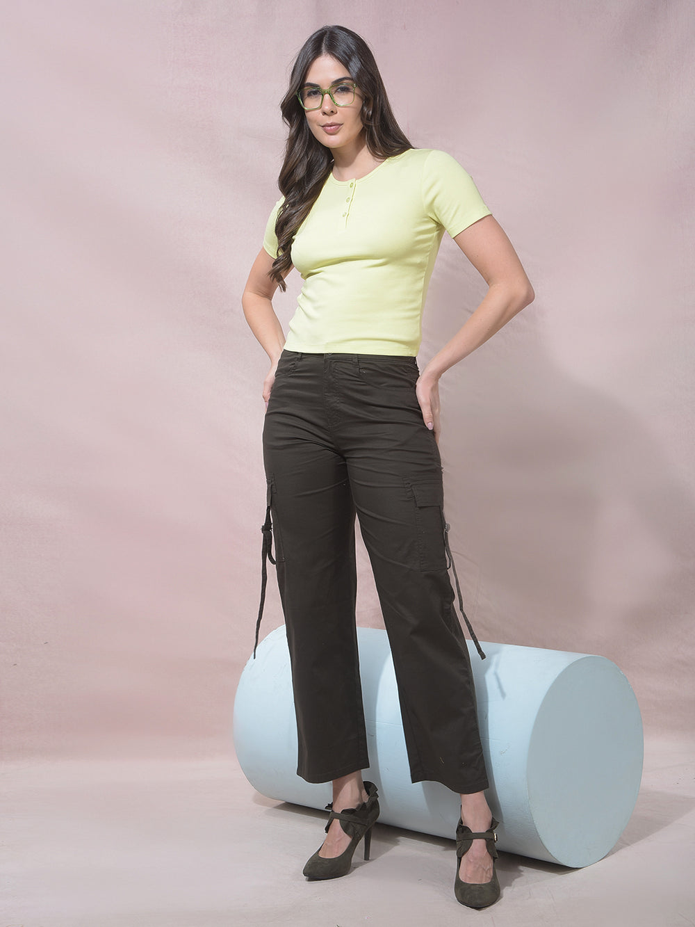 Green Modal Cropped T-Shirt