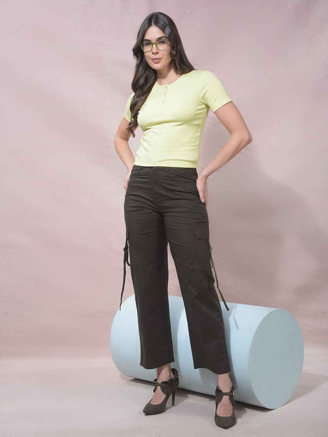 Green Modal Cropped T-Shirt