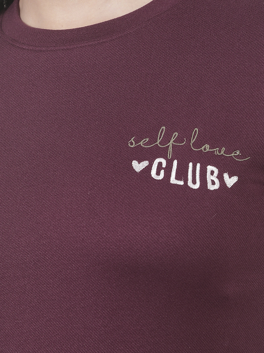 Wine Typographic Print Long Sleeves T-Shirt