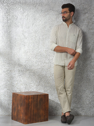 Urban Straight White Printed Shirt
