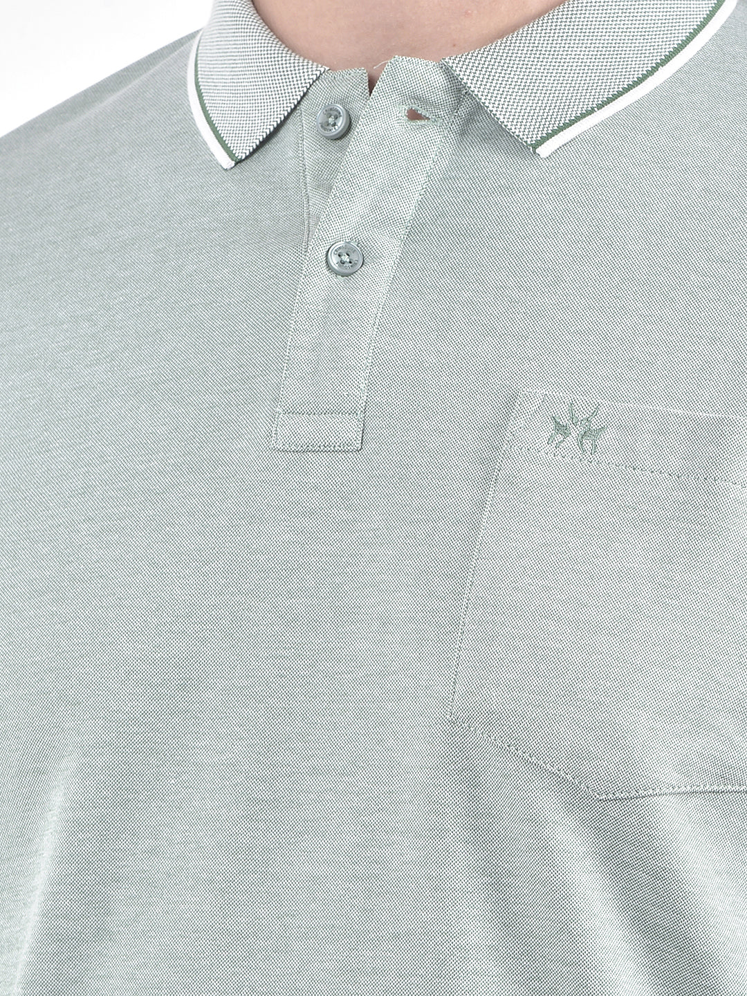 Green Polo Neck T-Shirt