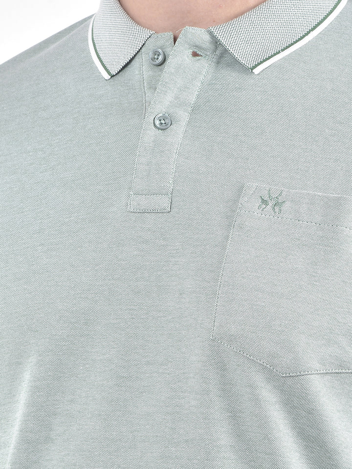 Green Polo Neck T-Shirt