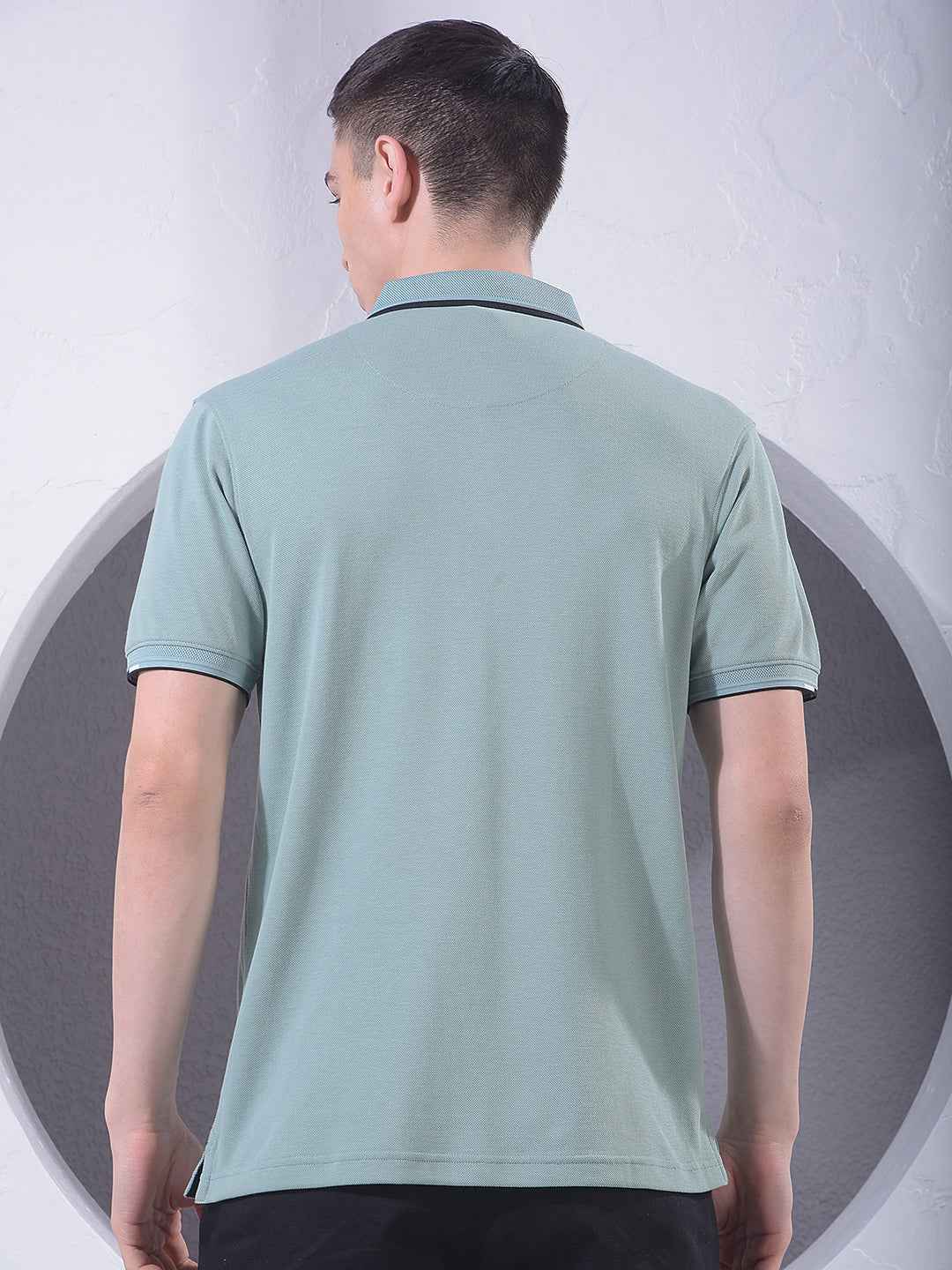 Green Polo Neck T-Shirt