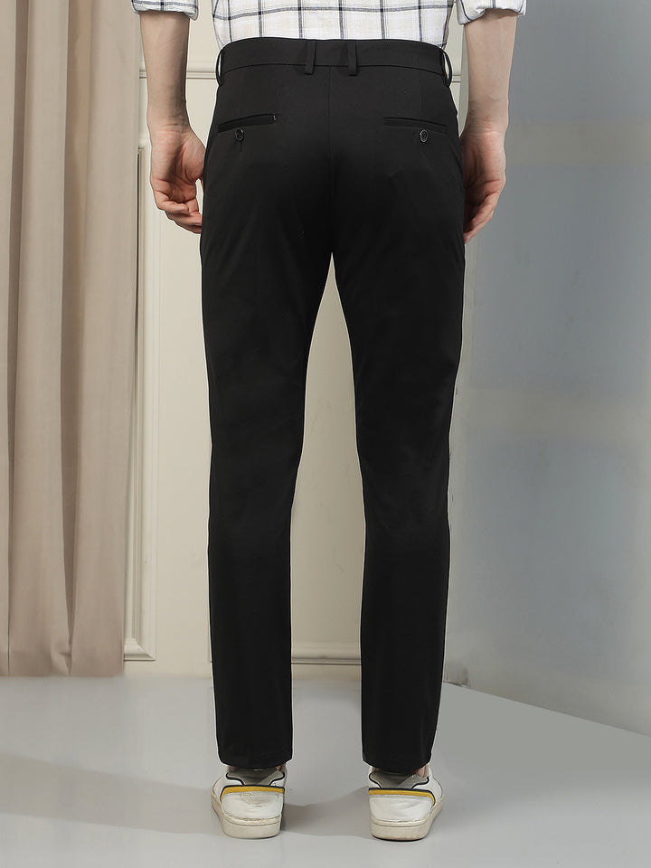 Signature Midnight Black Knitted Trousers