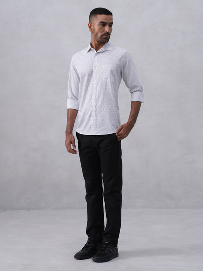 Trendy White Printed Shirt