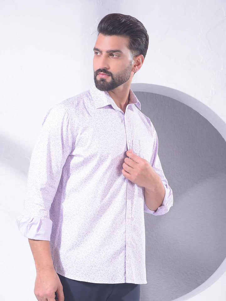 Purple Floral Print Shirt