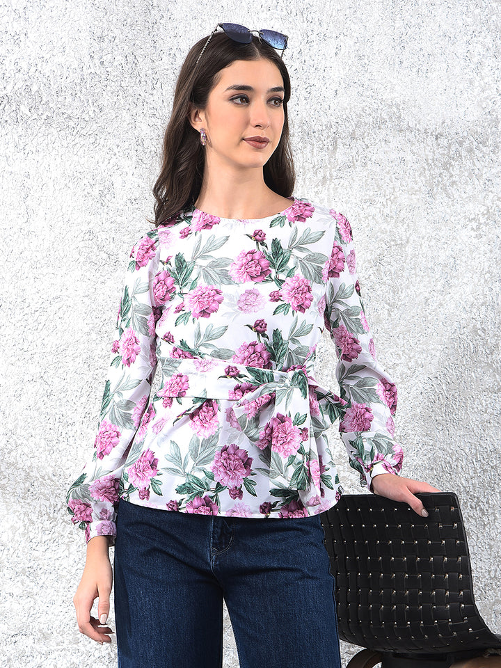 Multi-Color Floral Print Top
