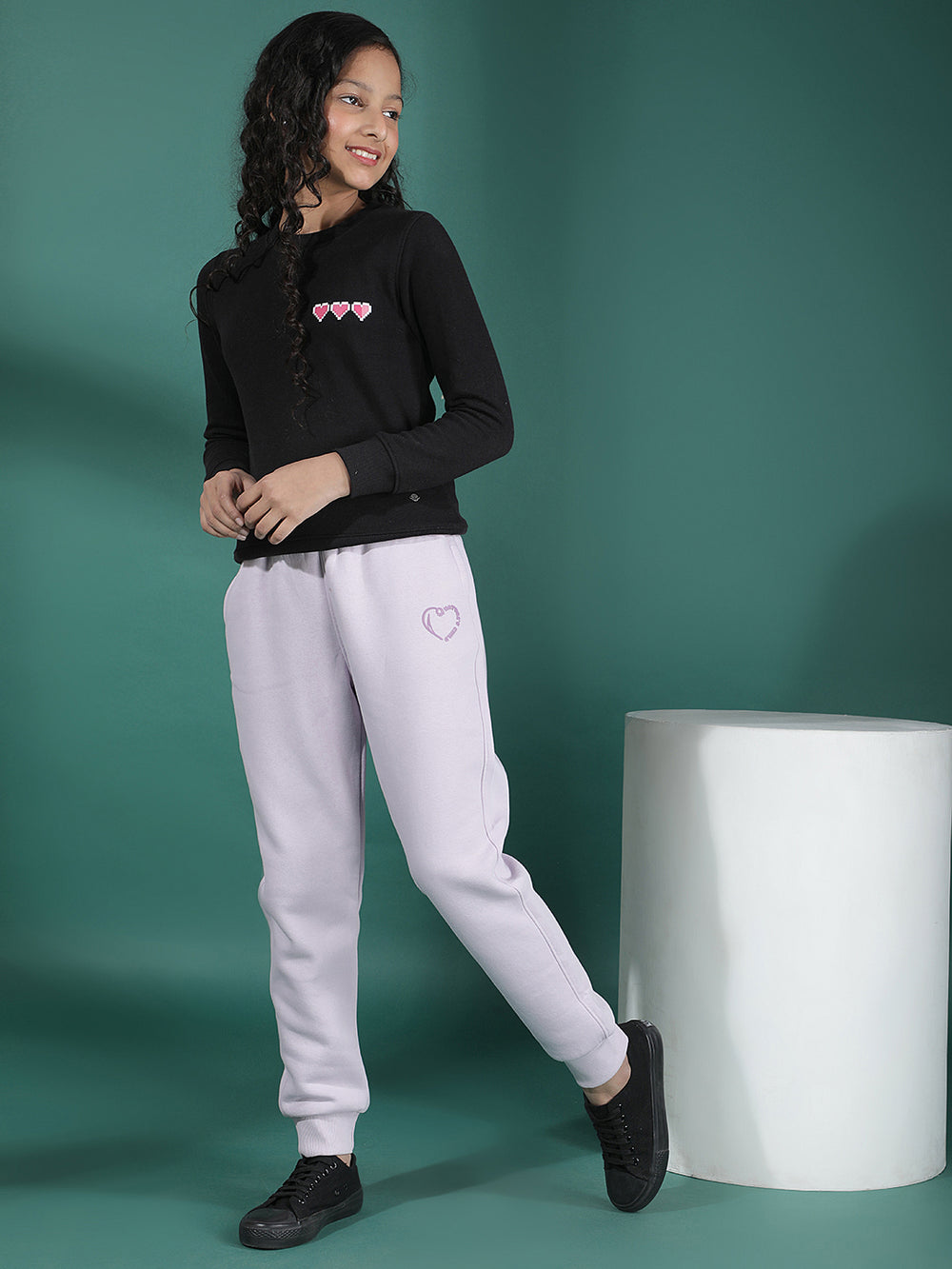 loud Heart Lilac Purple Joggers