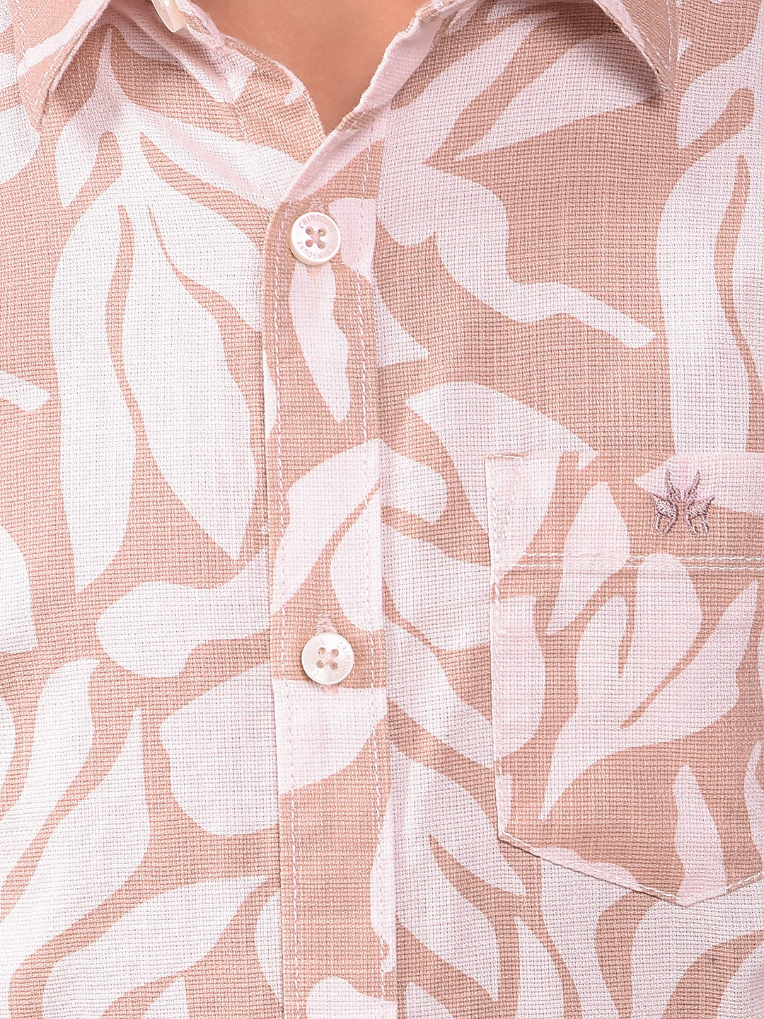 Pink Printed 100% Cotton Shirt