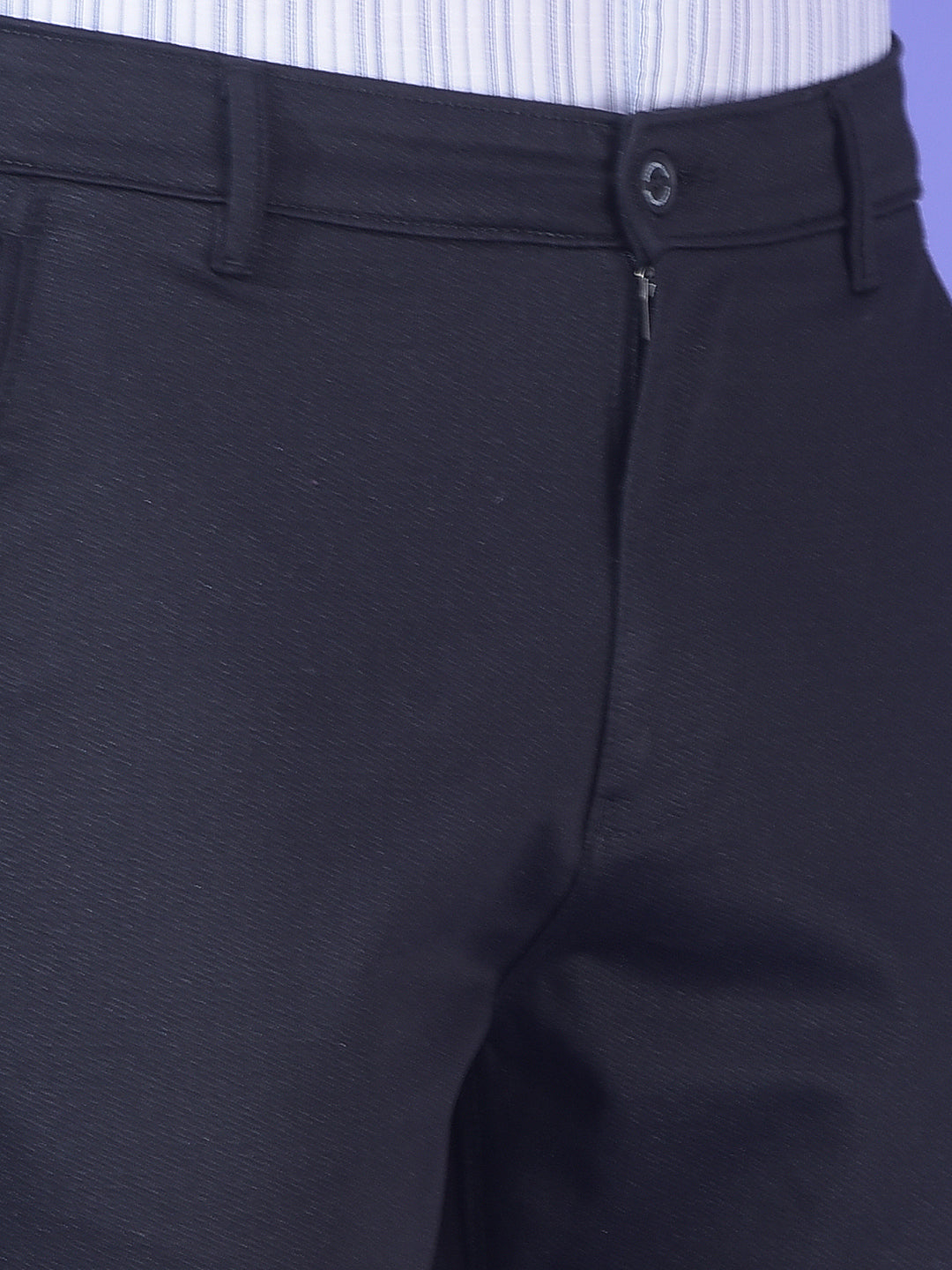 Black Jacquard Trousers