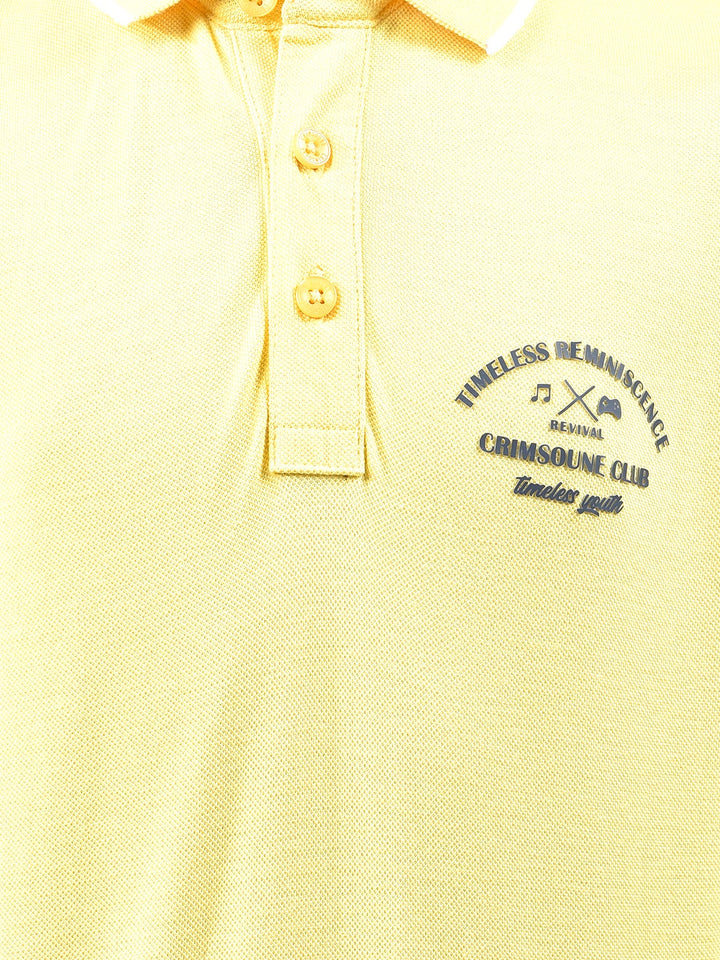 Dynamic Energy Yellow Polo Neck T-Shirt