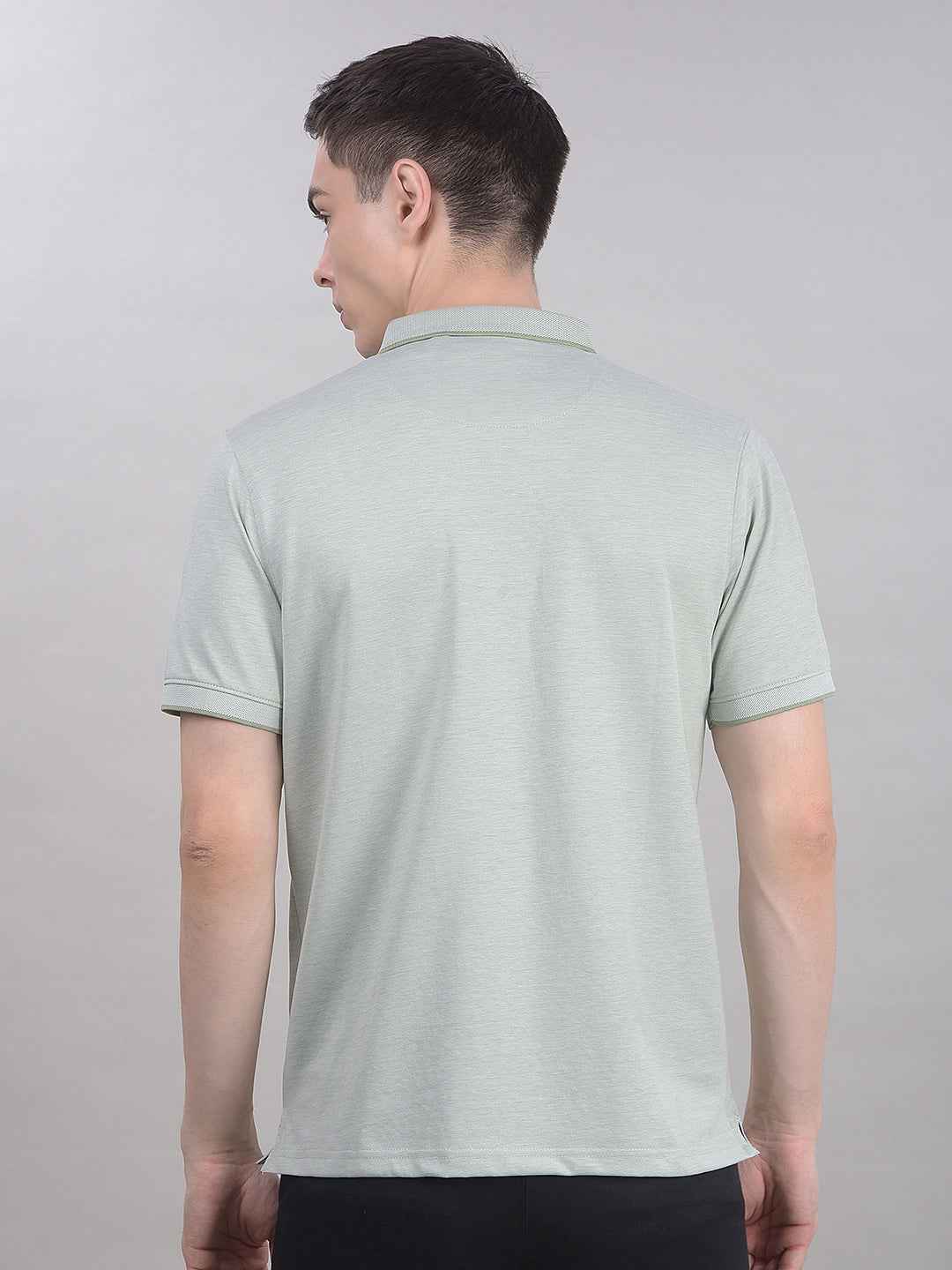 Grey Polo Neck T-Shirt