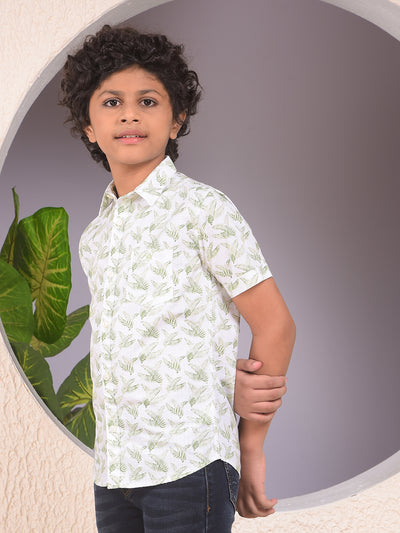 Green Floral Print Shirt