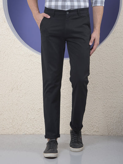 Classic Jet Black Straight Trouser
