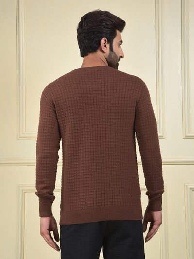 Urban Brown Jacquard Sweater