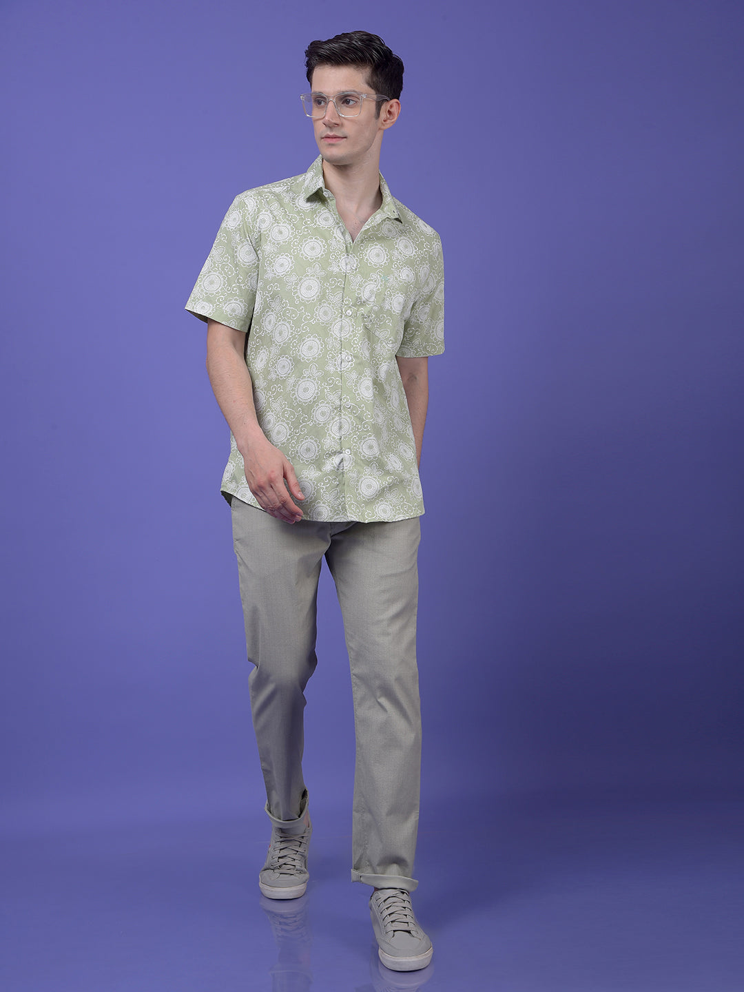 Green Printed Shirt