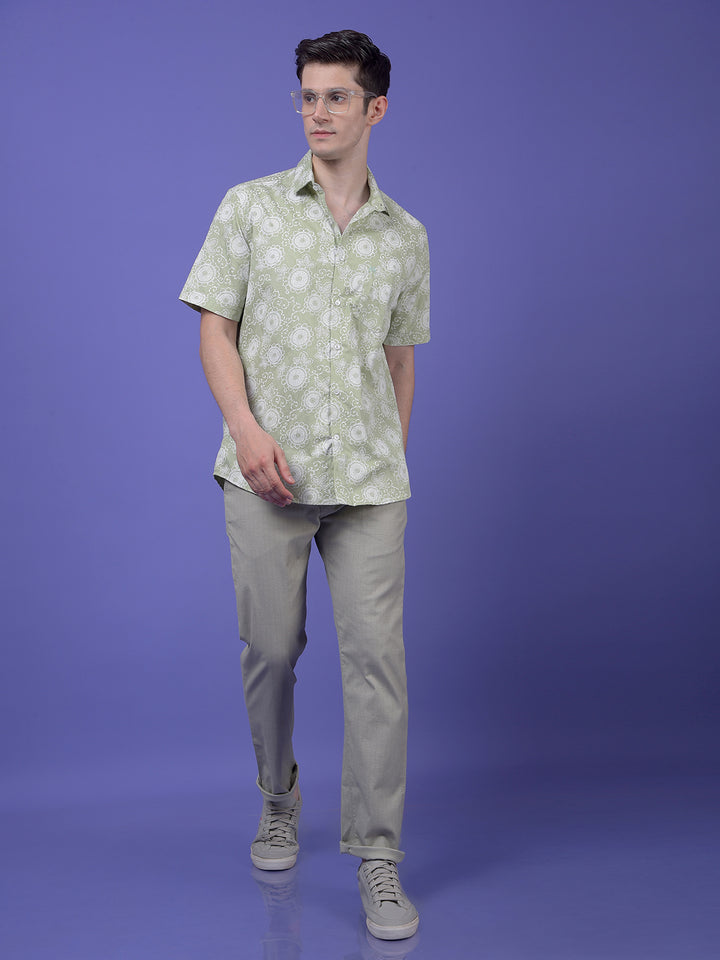 Green Printed Shirt