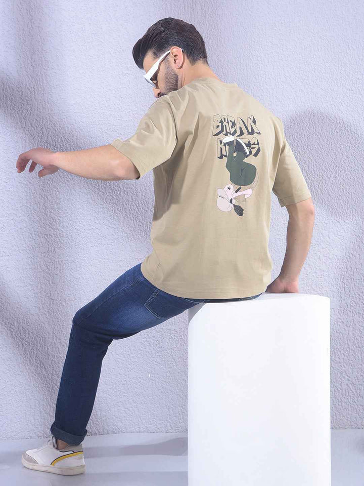 Green Graphic Print 100% Cotton Oversize T-Shirt