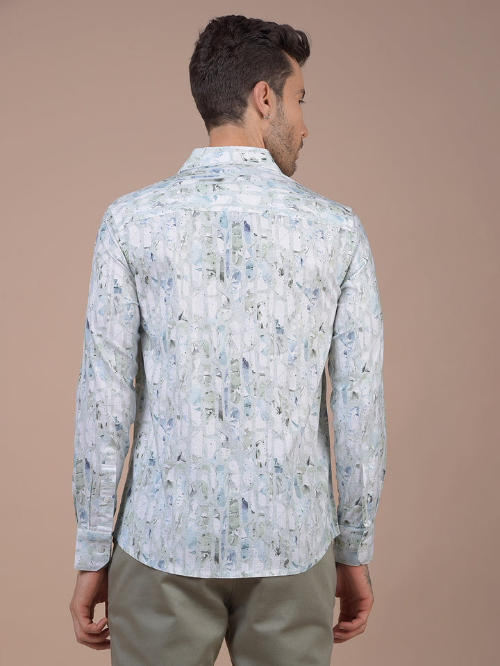 Multi-Color Printed Linen Shirt