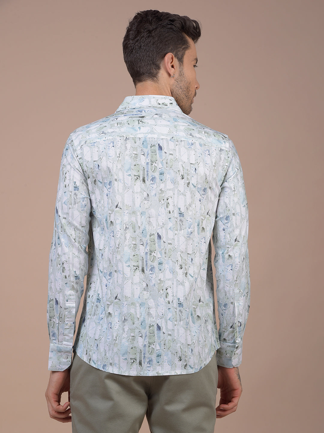 Multi-Color Printed Linen Shirt
