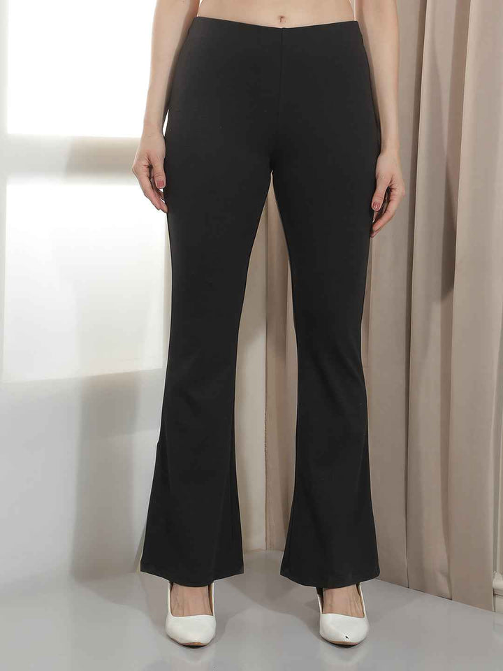 Classy Black Bootcut Trousers