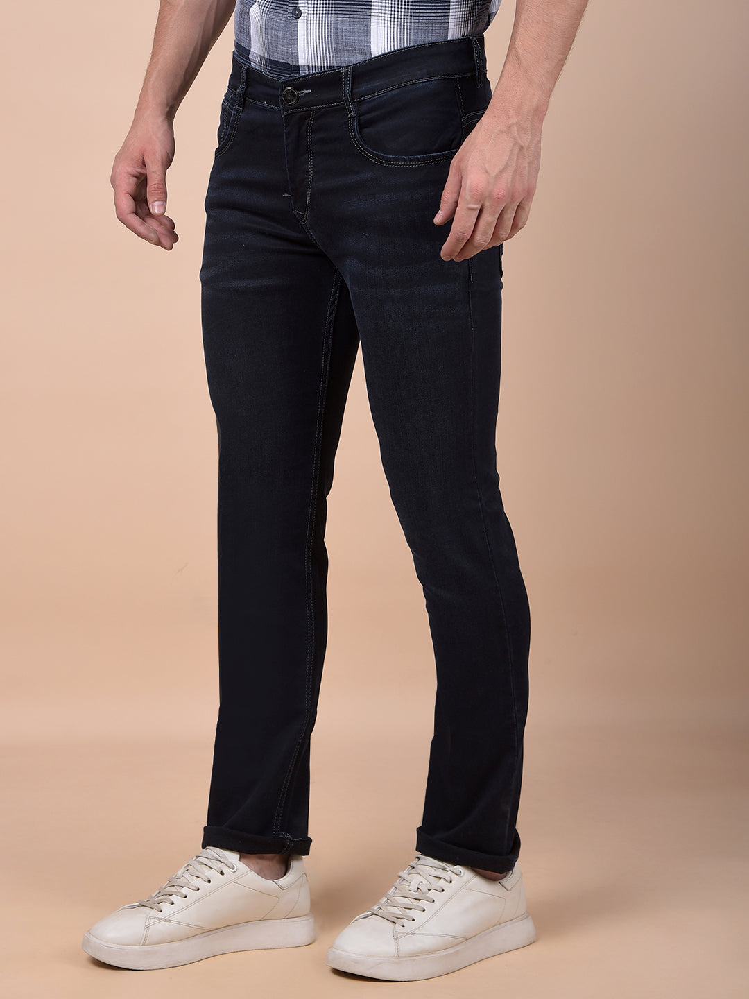 Classique Navy Blue Straight Jeans