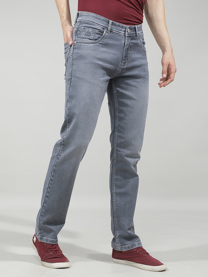Sleek Graphite Grey Straight Jeans