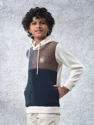 Color-Block Hooded Neck Sweatshirt