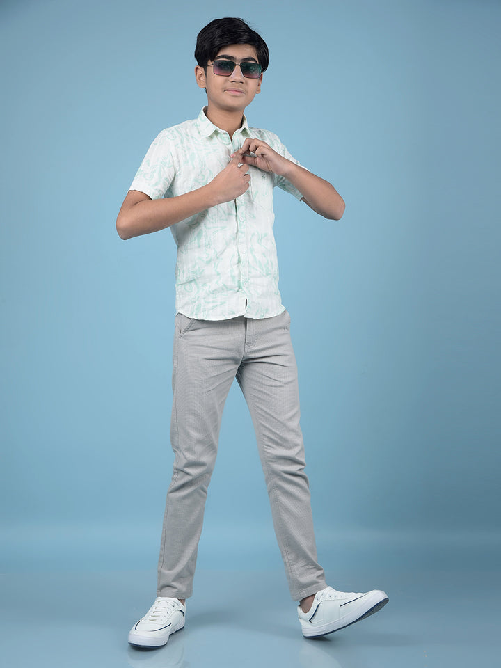 Grey Printed Trousers