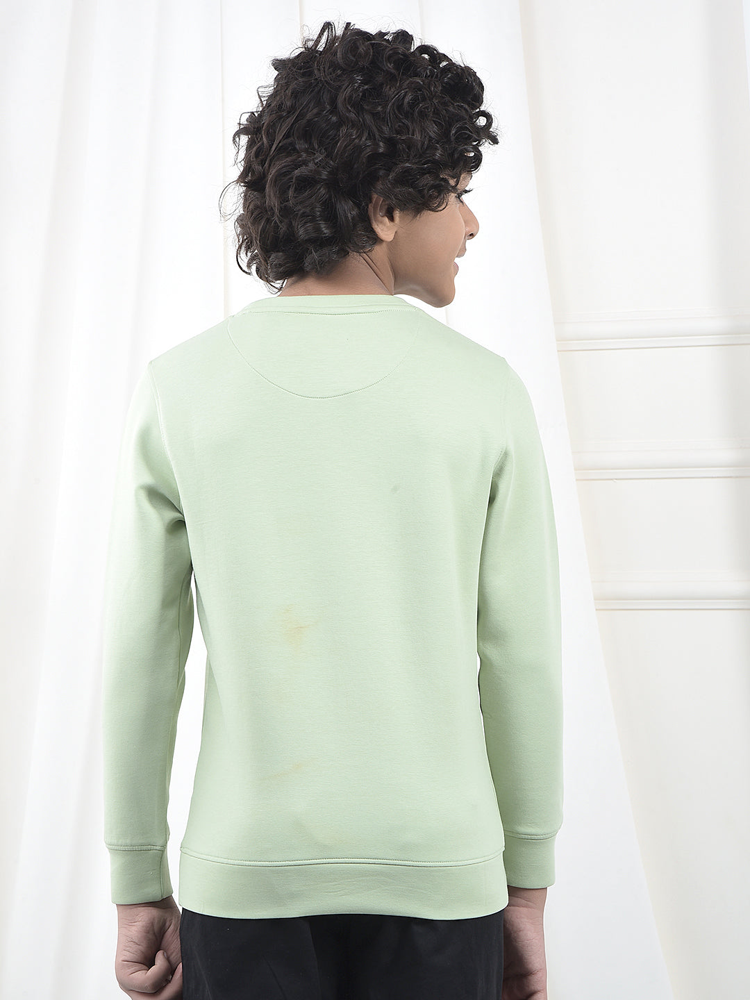 Green Graphic Print Sweatshirt