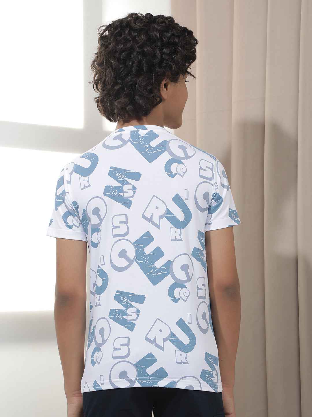 Blue Typographic T-Shirt