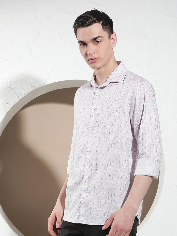 Classic Purple Printed Shirt