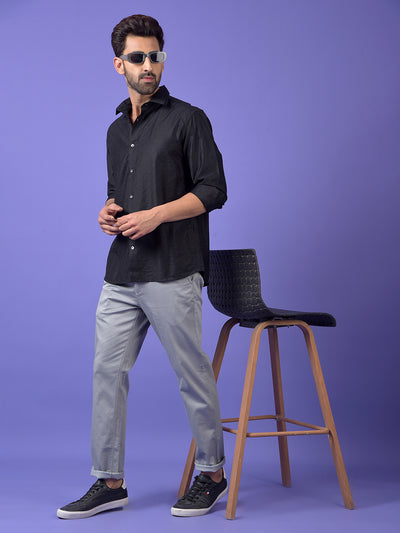 Grey Printed Trousers